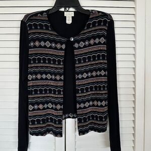 (NWOT)  WOMEN'S CARDIGAN CROPPED SWEATER BY CITE OF PARIS, SIZE: SMALL
